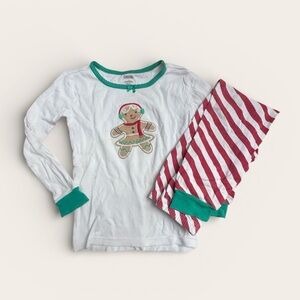 Gymboree Gingerbread Pajama Set - White, Red, and Green
